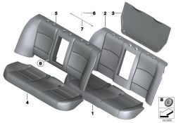 Tapizado de asiento básico de cuero Zimtbraun OEM 52207370457 para BMW Serie 5 F10 LCI (08/2012 - 10/2016). Original BMW.