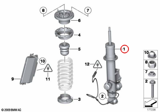 OEM arrière droit droit 37126857698 pour BMW F06 640D, 640D XDrive, 640i. BMW d'origine.