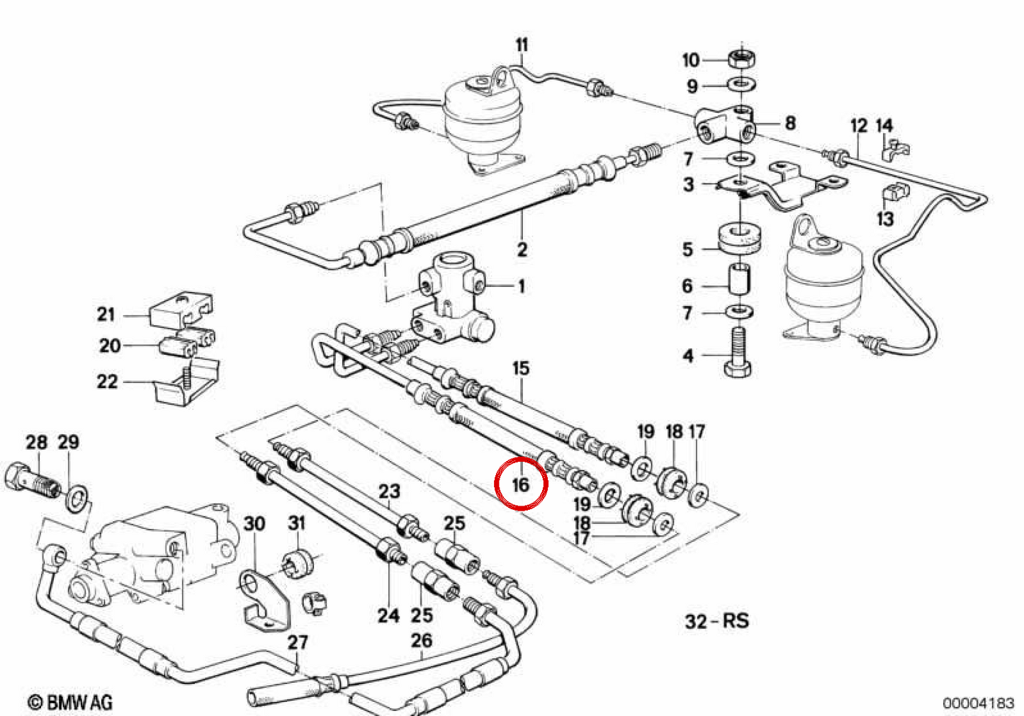 OEM Return Rohr 37131136596 für BMW E34, E32. Original BMW.