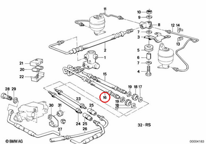 OEM Return Rohr 37131136596 für BMW E34, E32. Original BMW.