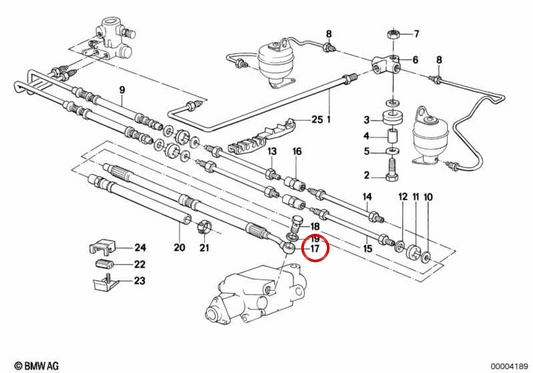 Tubo avançado de suspensão OEM 37131137155 para BMW E30. BMW genuíno.