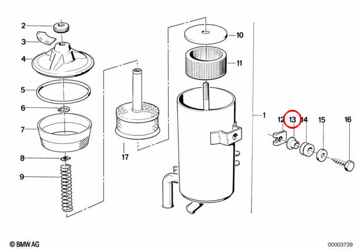 Séparateur de suspension OEM 37211119062 pour BMW E30, E36, E46, E12, E28, E34, E24, E23, E32, E38, E31. BMW d'origine.