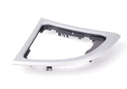 Gear Shift Knob Trim Glacier Silver Aluminum OEM 51168037463 for BMW E81, E82, E87, E88. Original BMW.