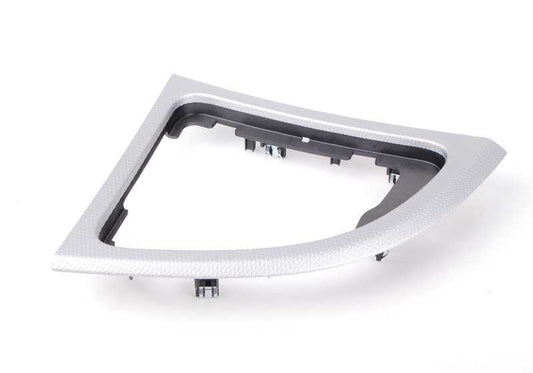 Gear Shift Knob Trim Glacier Silver Aluminum OEM 51168037463 for BMW E81, E82, E87, E88. Original BMW.
