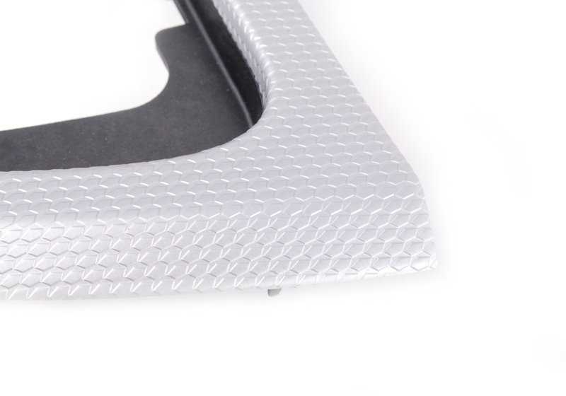 Gear Shift Knob Trim Glacier Silver Aluminum OEM 51168037463 for BMW E81, E82, E87, E88. Original BMW.