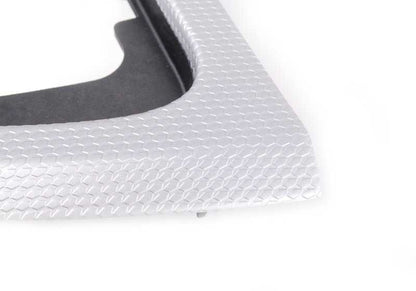 Gear Shift Knob Trim Glacier Silver Aluminum OEM 51168037463 for BMW E81, E82, E87, E88. Original BMW.