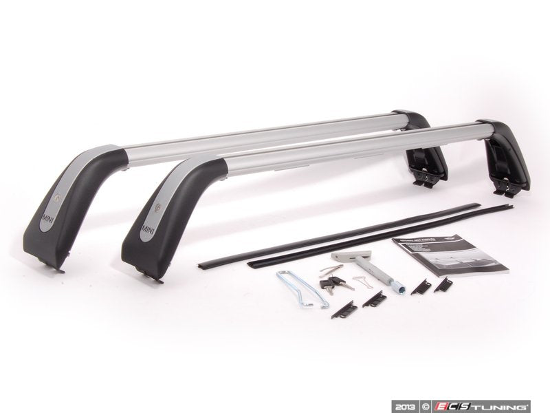 Barras de rack de teto (base de transporte) OEM 82712149225 para MINI R56, R56 LCI, Clubman R55, Clubman R55 LCI. MINI originais.