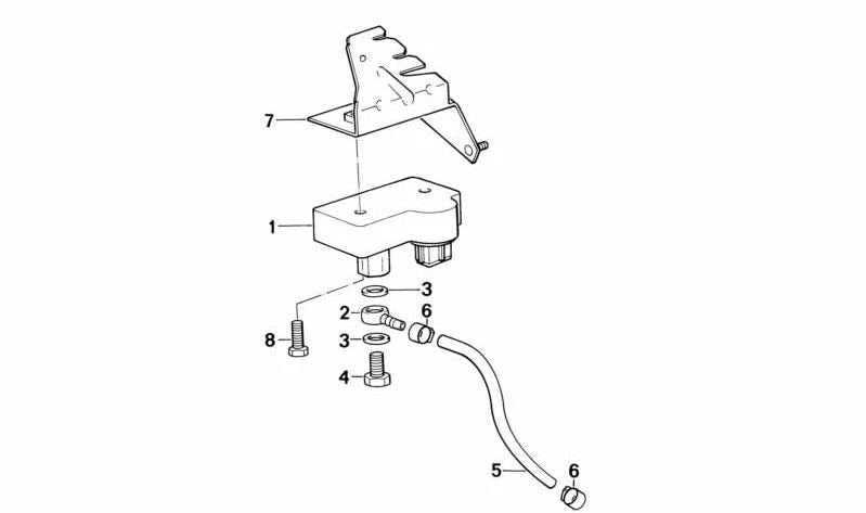 Racor para BMW E30, E36, E28, E34 (OEM 13622242001). Original BMW