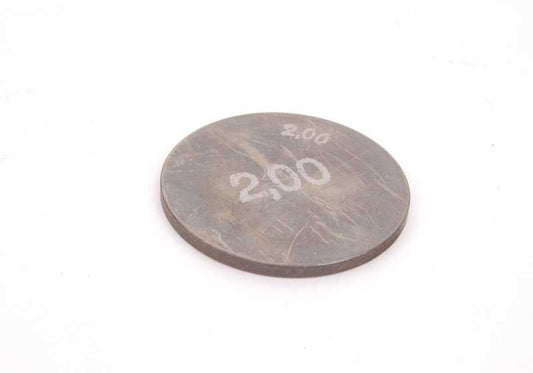 Placa calibrada 2,00 mm OEM 11341404878 para BMW E36, E34, Z3. BMW Pede de ajuste da válvula original.