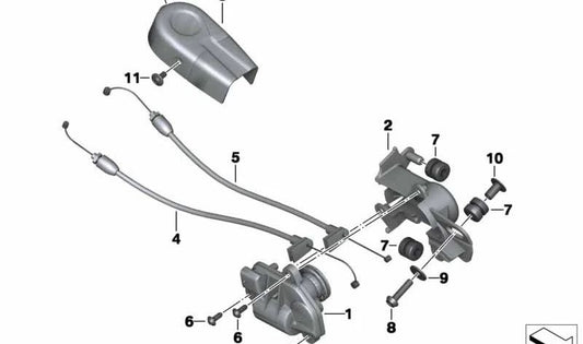 Alojamiento unidad de regulación OEM 18517726827 para motos BMW R1200GS, R1250GS, R1200RT, R1250RT. Original BMW Motorrad.
