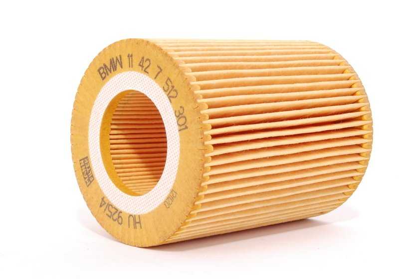 Filtro de aceite OEM 11427512300 para BMW E36, E46, E39, E60, E61, E38, E65, E66, E83, E53, Z3, E85. Compatible con motores M52. Original BMW.