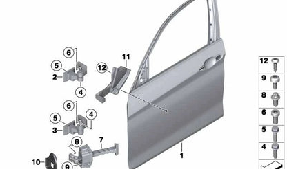 Tope de puerta delantero derecho OEM 51217446718 para BMW F30, F31, F80. Original BMW.