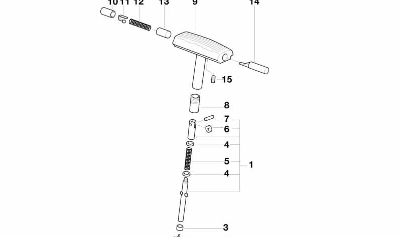 OEM change lever 2451166323 for BMW E12. Original BMW.