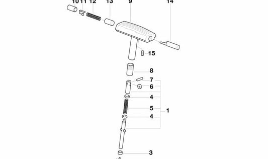 OEM change lever 2451166323 for BMW E12. Original BMW.