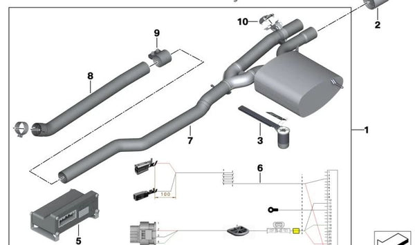 Soporte de unidad de recepción OEM 18302445902 para MINI F57 JCW (todos los modelos con cambio automático y manual, años 2016-2019). Original MINI.