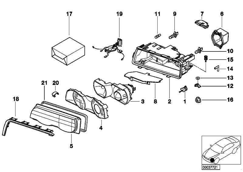 Cubierta Tapa De Luz Cruce Para Bmw E38 E83 . Original Recambios