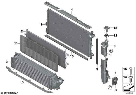 Placa de espuma para BMW 2 U06 Series, X1 U11, U12 (OEM 17119847005). BMW original