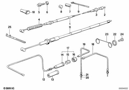 Cable de arranque izquierdo para BMW varios modelos/series (OEM 32731454605). Original BMW.