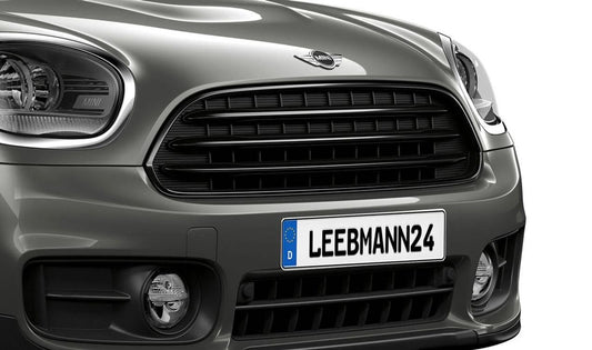 Rejilla decorativa capó delantero Piano Black OEM 51712414966 para MINI Countryman F60 (11/2015 - 07/2020). Original MINI.