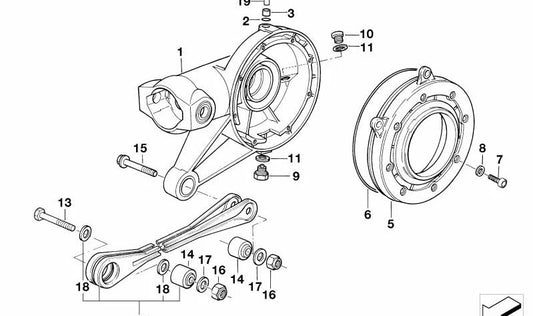 OEM 33172312549 SPEGGIA SPESSIONE PER BMW R850R MOTORYCLES, R1100R, R1100RS, R1100RT, R1100S, R1150R, R1150RT, R1150RS, Rockster ... e altro ancora. BMW MOTORAD originale.