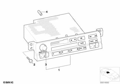 Botón para BMW E46 (OEM 65126907816). Original BMW