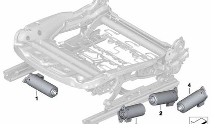 Motor ajuste respaldo asiento OEM 67316973598 para BMW E81, E82, E87, E88, E90, E91, E92, E93, E84, F25, F26, E89. Original BMW.