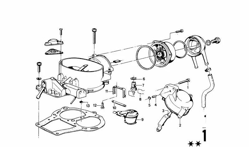 Válvula de aguja del flotador OEM 13111258952 para BMW R45, R65, R75, R80, R90, R100. Original BMW.