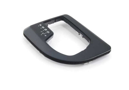 Embellecedor palanca de cambios OEM 51167034089 para BMW E60, E61 5-Series. Compatible con versiones 520d, 520i, 523i (manual y automático). Original BMW.
