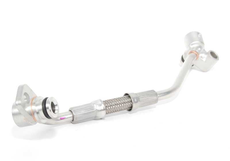 Tubería de aceite de turbo (conducto de alimentación) OEM 11427562798 para BMW E82, E88, E90, E90N, E91, E91N, E92, E92N, E93, E93N, E60N, E61N, F01, F02, E71, E89. Original BMW.