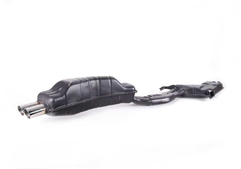 Sistema de escape trasero OEM 18101312163 para BMW E34 M5 (HD91, HD92) con motor S38 y cambio manual. Apto solo para tracción trasera. Original BMW.