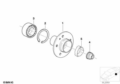 Brida de acoplamiento para BMW Serie 3 E30 (OEM 33411131121). Original BMW.