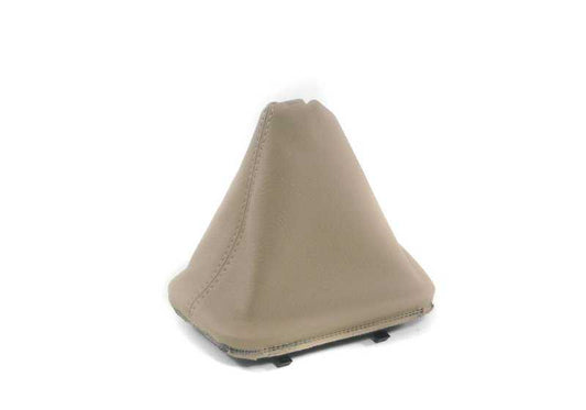 Synthetische Lederabdeckung für Zahnradhebel für die BMW 3 E46 -Serie (OEM 25111434352). Original BMW.