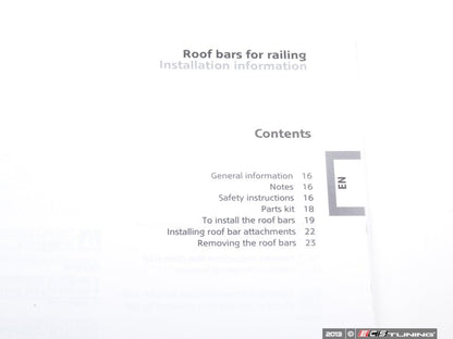 Rack de teto (suporte) com fechadura com chave OEM 82710435867 para MINI Clubman R55 (2006-2010), Clubman R55 LCI (2009-2014). MINI originais.