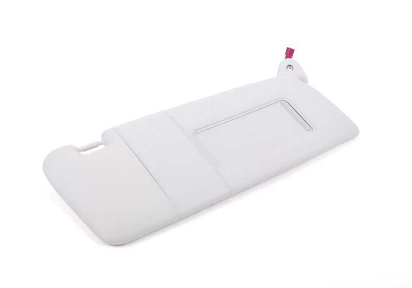 Parasol derecho con luz OEM 51168237644 para BMW E46. Color gris claro. Compatible con todos los modelos E46. Recambio original BMW.