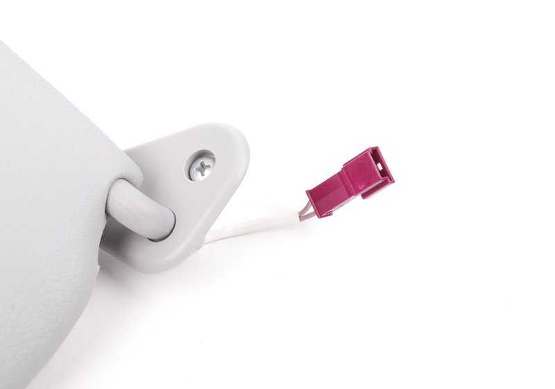 Right Parasol with Luz OEM 51168237644 for BMW E46. Light gray color. Compatible with all E46 models. Original BMW replacement.