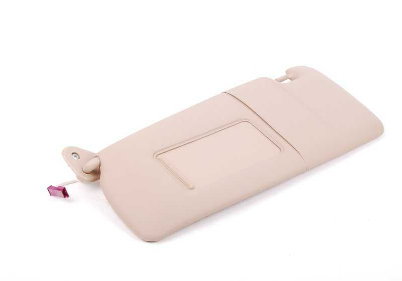 Parasoli sinistro OEM 51168237645 per BMW E46 (tutti i modelli). Colore beige leggero. BMW originale.