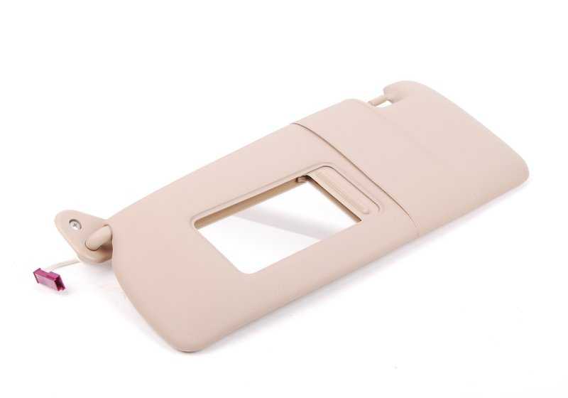 Parasoli sinistro OEM 51168237645 per BMW E46 (tutti i modelli). Colore beige leggero. BMW originale.