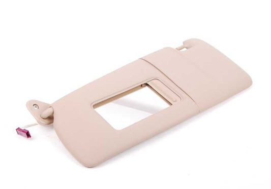 Parasoli sinistro OEM 51168237645 per BMW E46 (tutti i modelli). Colore beige leggero. BMW originale.