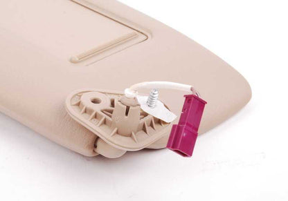 Parasoli sinistro OEM 51168237645 per BMW E46 (tutti i modelli). Colore beige leggero. BMW originale.