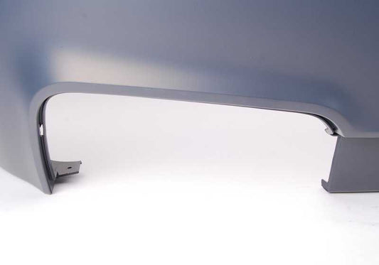 Parachoques trasero imprimado OEM 51128053878 para BMW E82. Compatible con sensores de aparcamiento (PDC). Original BMW.