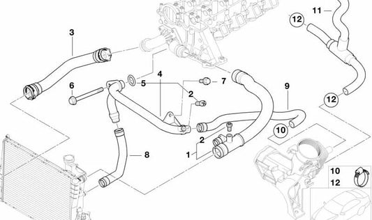 M7X71 parafuso hexagonal OEM 11142247097 para BMW E46, E39. Peça original da BMW.