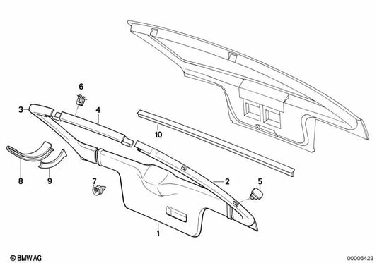 Tampa esquerda para BMW Série 3 E30 (OEM 51491947461). BMW original