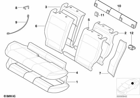 Stoffabdeckung für BMW 3 E46 -Serie (OEM 52207046793). Original BMW