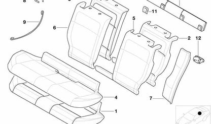 Clip blanc OEM 52207157536 pour BMW E81, E82, E87, E46, E92, F10, E84, E71, E72. BMW d'origine.