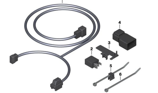 Relé de contacto de trabajo negro OEM 61368559622 para motos BMW G 310 R, G 310 GS, G 310 RR. Original BMW Motorrad.