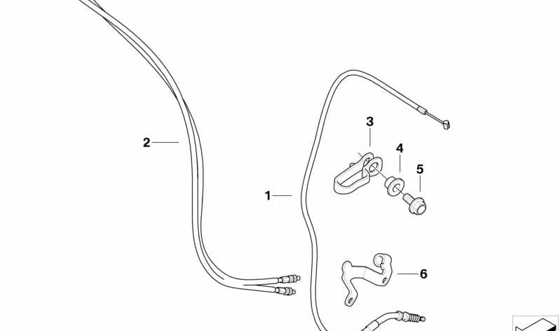 Cabo da embreagem OEM 32737719252 para BMW Motorrad G 450 X (K16). BMW Motorrad original.