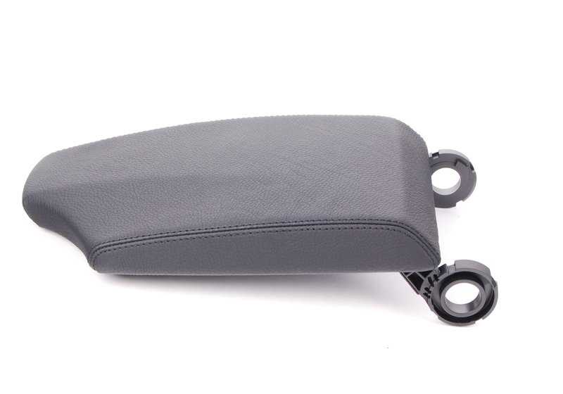 Tapa reposabrazos central de cuero negro OEM 51169202350 para BMW E88. Repuesto original BMW.
