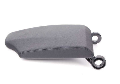 Tapa reposabrazos central de cuero negro OEM 51169202350 para BMW E88. Repuesto original BMW.