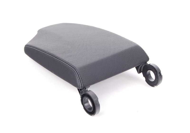 Tapa reposabrazos central de cuero negro OEM 51169202350 para BMW E88. Repuesto original BMW.