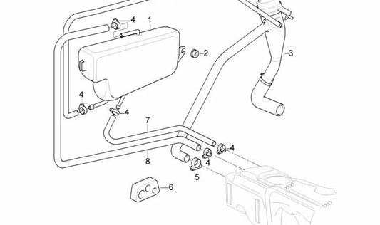 Depósito de expansión refrigerante OEM 16131183987 para BMW Serie 3 E36. Compatible con todos los modelos E36. Recambio original BMW.